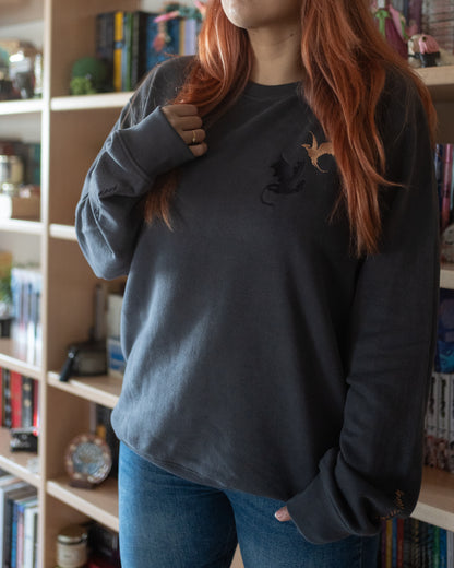 Sudadera Bordada Ónix