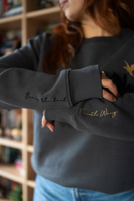 Sudadera Bordada Ónix